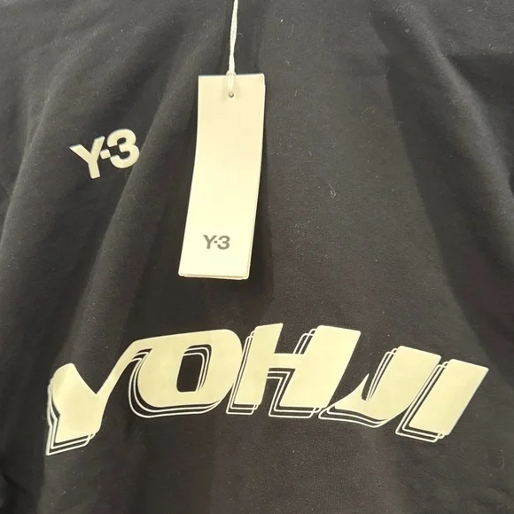 Y-3 Black Sweatshirt with Bold Logo